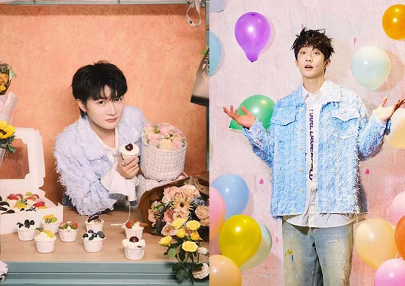 蓝色破坏粗花呢衬衫