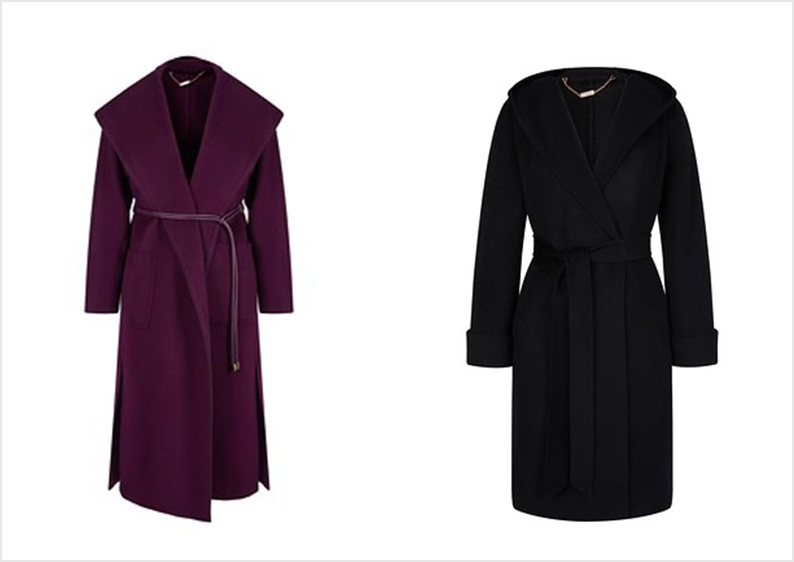 连帽双面呢大衣