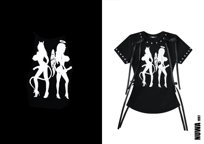 人体剪影图案服装