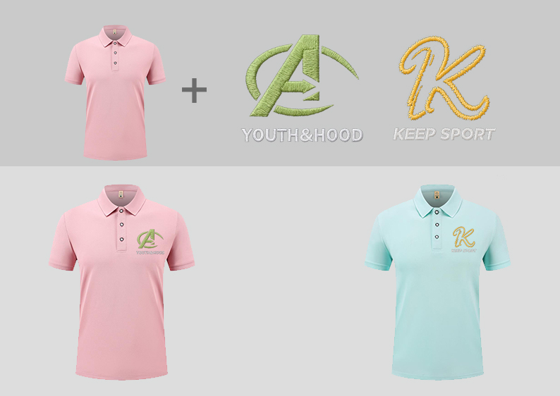 POLO衫+印绣花图案