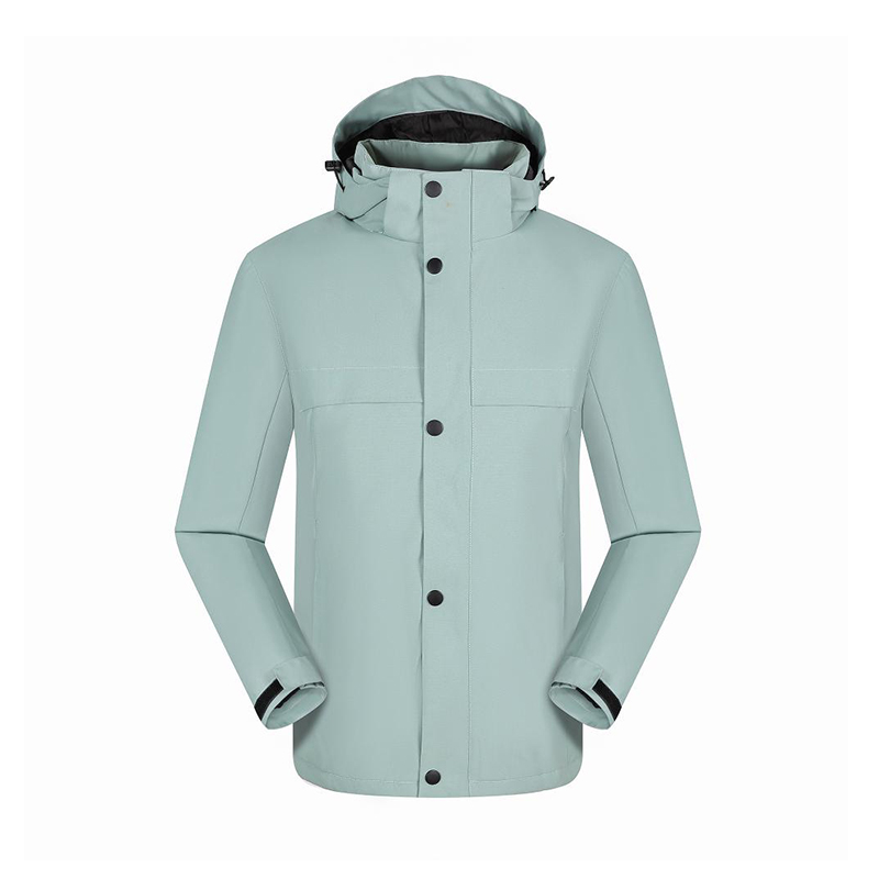 1400克YKK拉链一体式加厚冲锋衣（带帽帽子可拆卸）