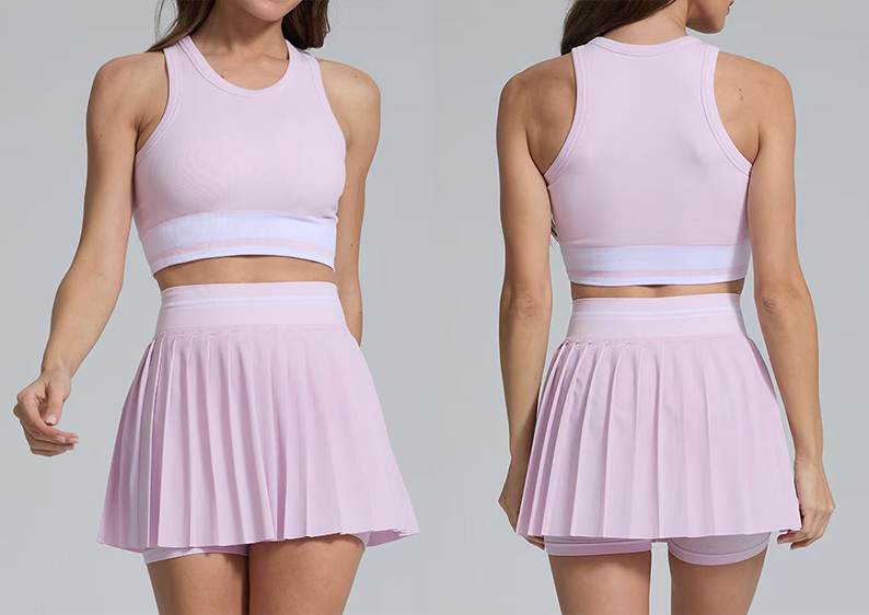 户外透气高尔夫防走光高腰短裙套装