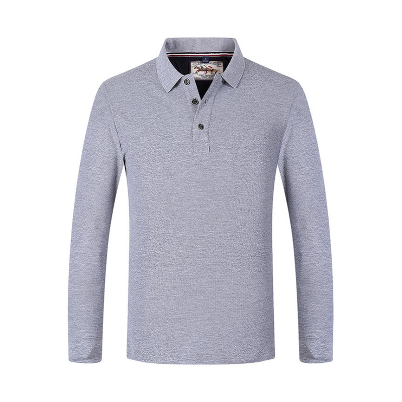 纯棉全面翻领长袖POLO衫