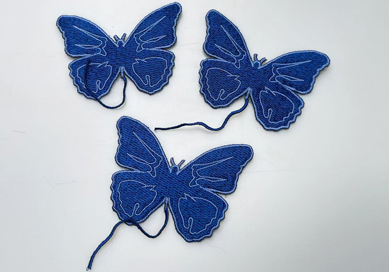 刺绣蝴蝶平绣绣花图案