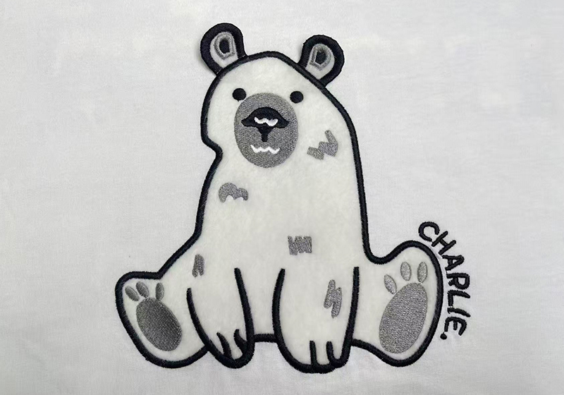 绒毛贴布绣刺绣平绣工艺图案