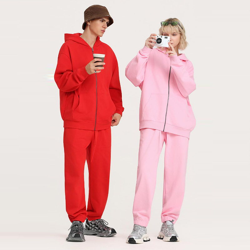 430克浅绒毛圈拉链卫衣