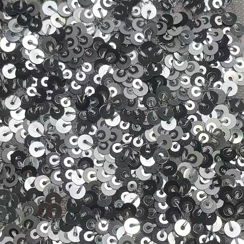 弹力珠片绣网布面料