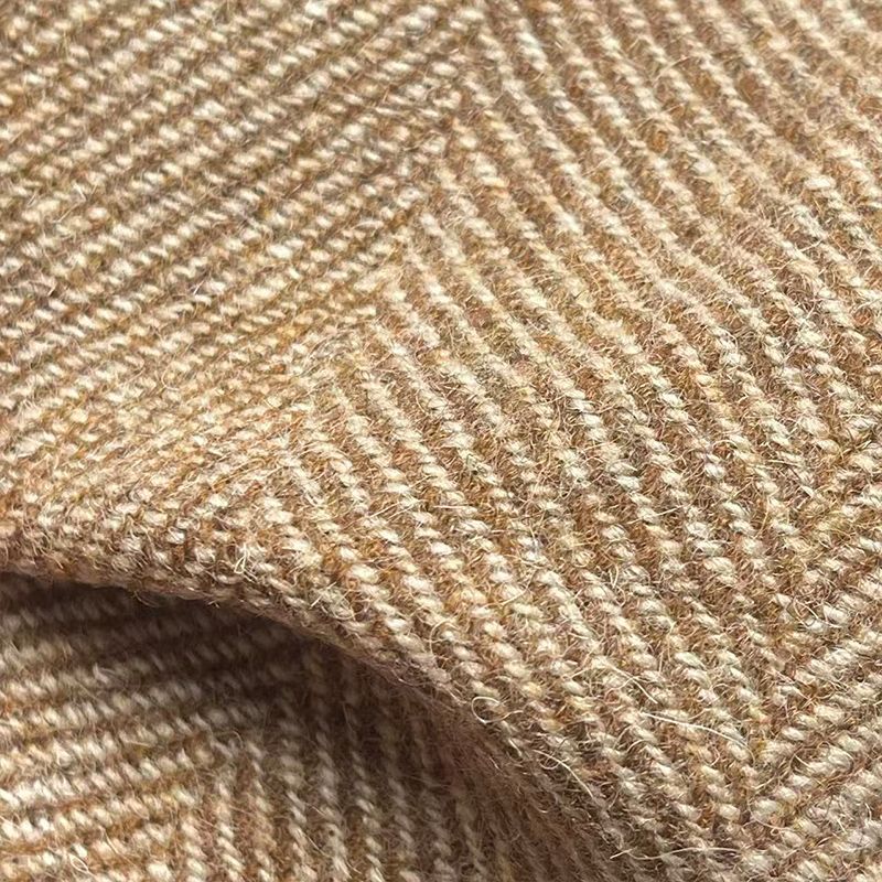 500g百分百羊毛全毛人字毛呢面料