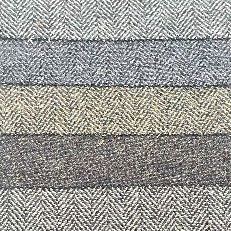 500g50羊毛混纺人字呢毛呢面料